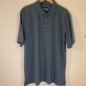 PGA Tour Blue Dotted Short Sleeve Stretch Golf Polo Shirt!